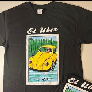 EL UBER BOCHITO AMARILLO BLACK T-SHIRT